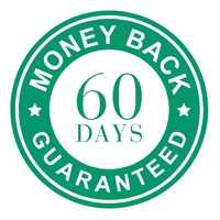 Money-back satisfaction seal, supplied as separate artwork